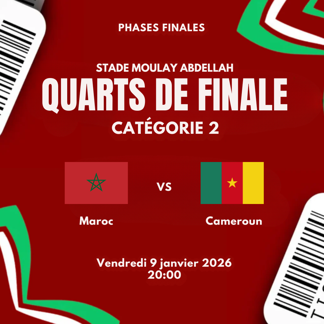 Quart de finale - 🇲🇦 Maroc -  Cameroun 🇨🇲